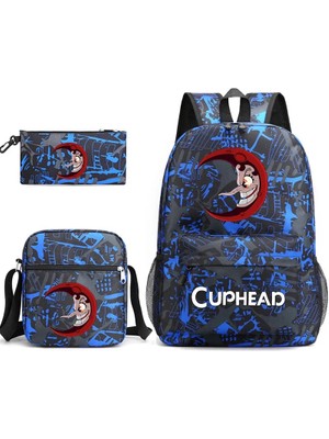 Yuying Shop No.22 Tarzı 3 Adet Oyun Cuphead Gizli Sakli Konusmalar Çocuklar Sırt Çantası Öğrenci Erkek Kız Okul Çantaları Omuzdan Askili Çanta Seti Günlük Sırt Çantaları Mochilas (Yurt Dışından)