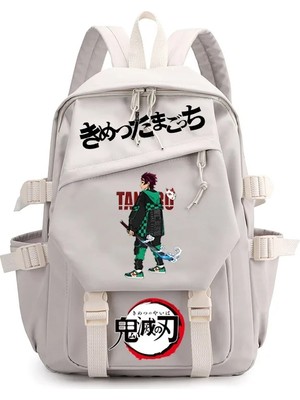 Yuying Shop No.17 Tarzı Demon Slayer Nezuko Sırt Çantası Kimetsu No Yaiba Karikatür Anime Erkek Kız Schoolbag Ilköğretim Ortaokul Öğrencileri Okul Çantası (Yurt Dışından)