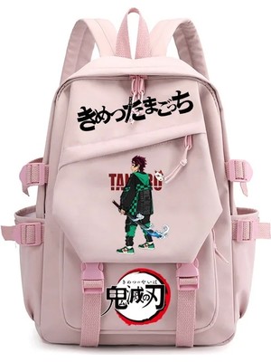 Yuying Shop No.17 Tarzı Demon Slayer Nezuko Sırt Çantası Kimetsu No Yaiba Karikatür Anime Erkek Kız Schoolbag Ilköğretim Ortaokul Öğrencileri Okul Çantası (Yurt Dışından)