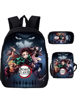 Yuying Shop BB-478 Tarzı Iblis Avcısı Sırt Çantaları Okul Çantaları Kimetsu Hiçbir Yaiba Erkek Kız Genç Öğrenciler Cosplay Anime Karikatür Dizüstü Spor Seyahat Çantaları (Yurt Dışından)