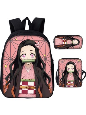 Yuying Shop BB-478 Tarzı Iblis Avcısı Sırt Çantaları Okul Çantaları Kimetsu Hiçbir Yaiba Erkek Kız Genç Öğrenciler Cosplay Anime Karikatür Dizüstü Spor Seyahat Çantaları (Yurt Dışından)