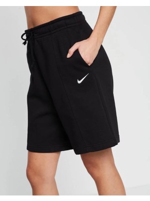 Nike Sportswear Essential Fleece High-Rise Shorts Şardonlu Pamuklu Yüksek Bel Şort