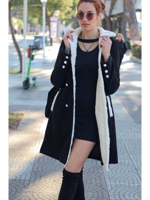 Barbora Kışlık Günlük Kaşe Kadın Kaban