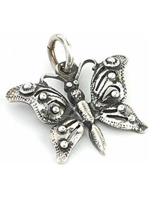 Kelebek Figürlü gümüş kolye ucu