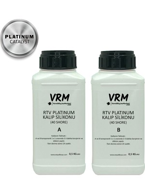VRM Vernikrecinemarketi RTV-2 Platinum Kalıp Silikonu (40 Shore) 1 Kg