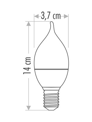 Linway Buji Fılament Ampul Damla Kivrik Uc GünIşığı 8W-2 adet