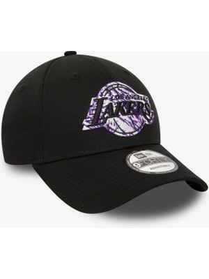 New Era Los Angeles Lakers Siyah Şapka.-