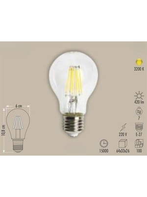 Linway LED Fılament Ampul Günışığı 6W