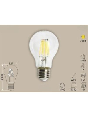 Linway LED Fılament Ampul Günışığı 8W