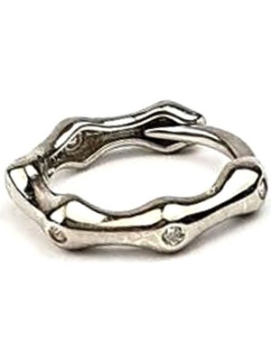 zirkon taş detaylı 925ayar gümüş tek erkek halka küpe 1cm