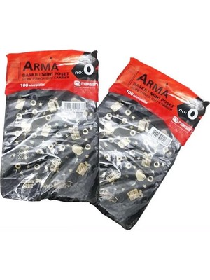 Arma Baskılı Mini Blok Poşet Torba - No : 0 - 20X30 Cm. - Siyah - 100 Adetlik 1 Paket