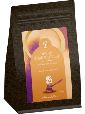 Mim and More Decaf Turkish Coffee - Kafeinsiz Türk Kahvesi, 200 gr