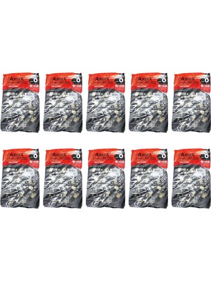 Arma Baskılı Mini Blok Poşet Torba - No : 0 - 20X30 Cm. - Siyah - 100 Adetlik 10 Paket