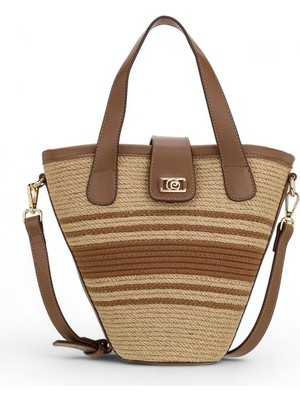 Pierre Cardin Hasır Bej Kadın Omuz Çantası 05PC24Y547-HS