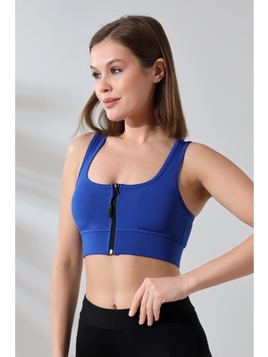 Emfure Pedli Fermuarlı Spor Büstiyer - Sports Bra / Crop Destekli Spor Sütyeni