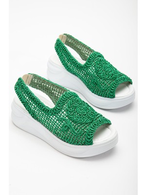 Suins Shoes Suins Mandy Kadın Triko Örgülü Sandalet