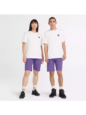 Timberland Short Sleeve Woven Badge Tee Beyaz Erkek T-Shirt