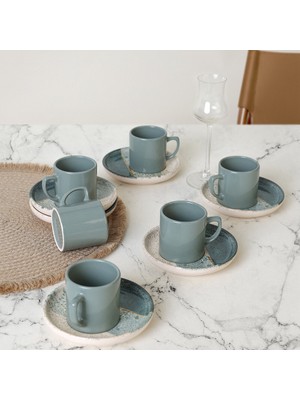 Keramika Colored Kahve Takımı 12 Parça 6 Kişilik 19781