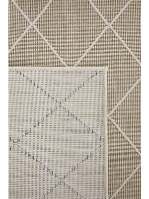 Inter Weaving Forester Geometrik Jüt Görünümlü Salon Halısı Mutfak Çocuk Odası Bahçe Teras Halısı Yıkanabilir 9125