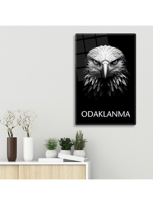 Decorita Cam Tablo | Motivasyon Serisi | Kartal - Odaklanma | 40CM x 60CM