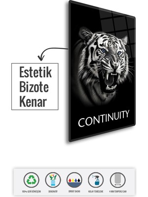 Decorita Cam Tablo | Motivasyon Serisi | Tiger - Continuity | 40CM x 60CM