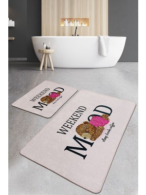 Chilai Home Weekend Mood Banyo Halısı 2'li Set Djtbanyo