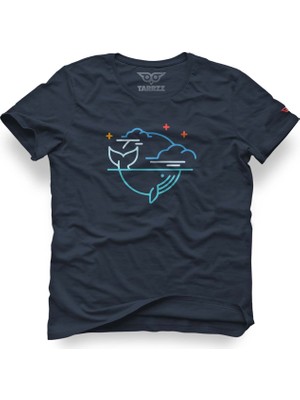 Tarrzzcom Gece ve Balina Tasarım Tişört