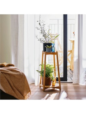 IKEA Daksjus Çiçeklik, Bambu, 60 cm Saksılık-Bitki Standı