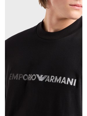 Emporio Armani Bisiklet Yaka Pamuk Regular Fit T Shirt Erkek T Shirt 3D1TG3 1jpzz 0057