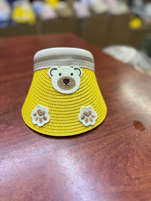 mercantoptan Coçuk Hasır Vizor Güneş Koruyucu Şapkası