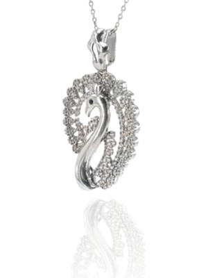 Neva Jewelry Taşlı Tavus Kuşu Kolye