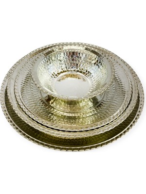 Efemir 24 Parça Dövme Bakır Yemek Takımı