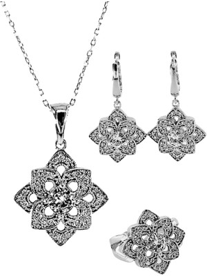 Neva Jewelry Taşlı Yaprak  SET