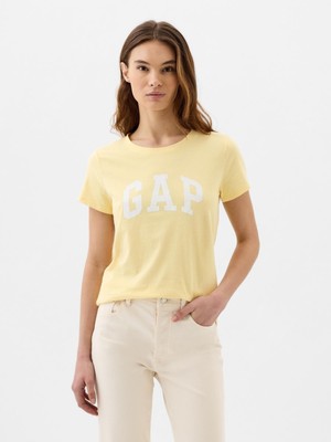 Gap Kadın Sarı Gap Logo T-Shirt