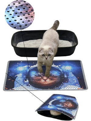 Karmat Kedi Kumu Paspası, Delikli Kedi Paspası, Elekli Kedi Tuvaleti Paspası, 40*60
