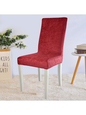 Uy Style Tekstil Uy Style Kadife Sandalye Kılıfı ,sandalye Örtüsü Lastikli , 1 Adet