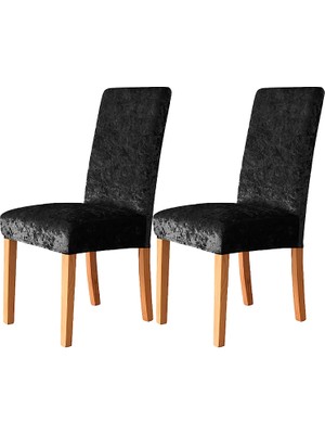 Uy Style Tekstil Uy Style Kadife Sandalye Kılıfı ,sandalye Örtüsü Lastikli , 1 Adet
