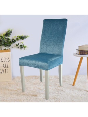 Uy Style Tekstil Uy Style Kadife Sandalye Kılıfı ,sandalye Örtüsü Lastikli , 6 Adet