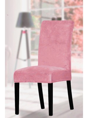 Uy Style Tekstil Uy Style Kadife Sandalye Kılıfı ,sandalye Örtüsü Lastikli , 6 Adet