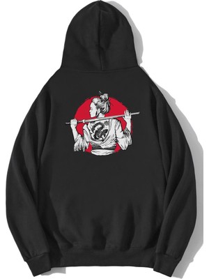 Brz Collection Unisex Oversize Samurai Girl Sweatshirt Hoodie