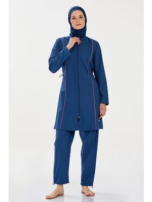 REMSA Paraşüt Tesettür Mayo Beny 9075 Açık Lacivert