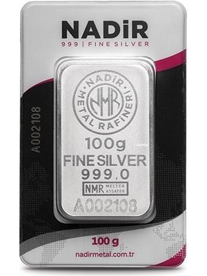 Nadir 100 Gram Külçe Gümüş (999.0)