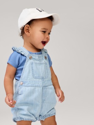 Gap Erkek Bebek Açık Mavi Denim Tulum