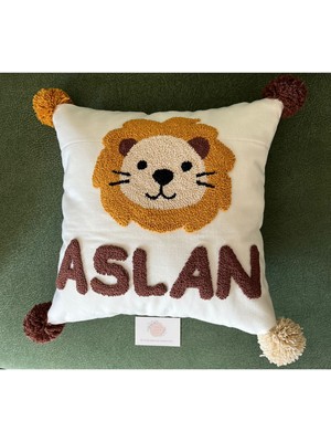 Punch Passion Isimli Bebek Takı Yastığı Dekoratif Yastık Kılıfı Punch Nakışlı Içi DOLGUSUZ-40X40