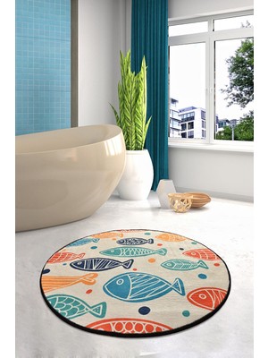 Chilai Home Fish Colourful Djt Çap 100 Cm