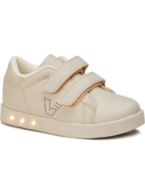 Vicco Oyo Işıklı Unisex Çocuk Bej Sneaker