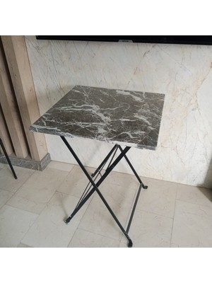 Oasis Stone Diamond Grey Gerçek Mermer Yemek Masası 60 x 60 cm