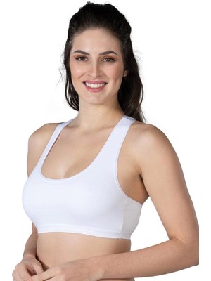 Beruflic Beyaz Emay 1424 Modal Cotton Sporcu Büstiyer