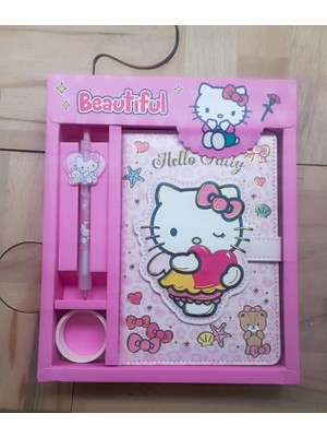 Hediye Vakti Sanrio Hello Kitty Defter- Kalem Bant Set-4