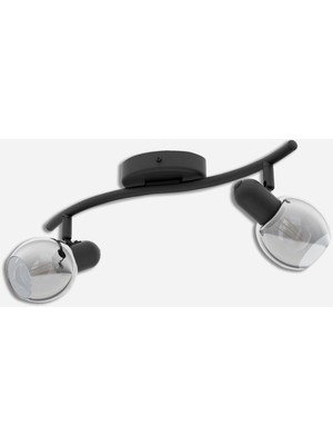 Eglo Pollica 2'li 40 W E14 Duy Yuvarlak Sıvaüstü Spot Siyah